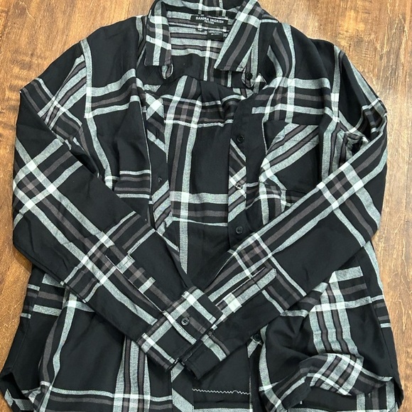 NWT UpCycled Graphic Flannel Jack Skeleton Graphic Flannel Size Petite Medium - Picture 5 of 9